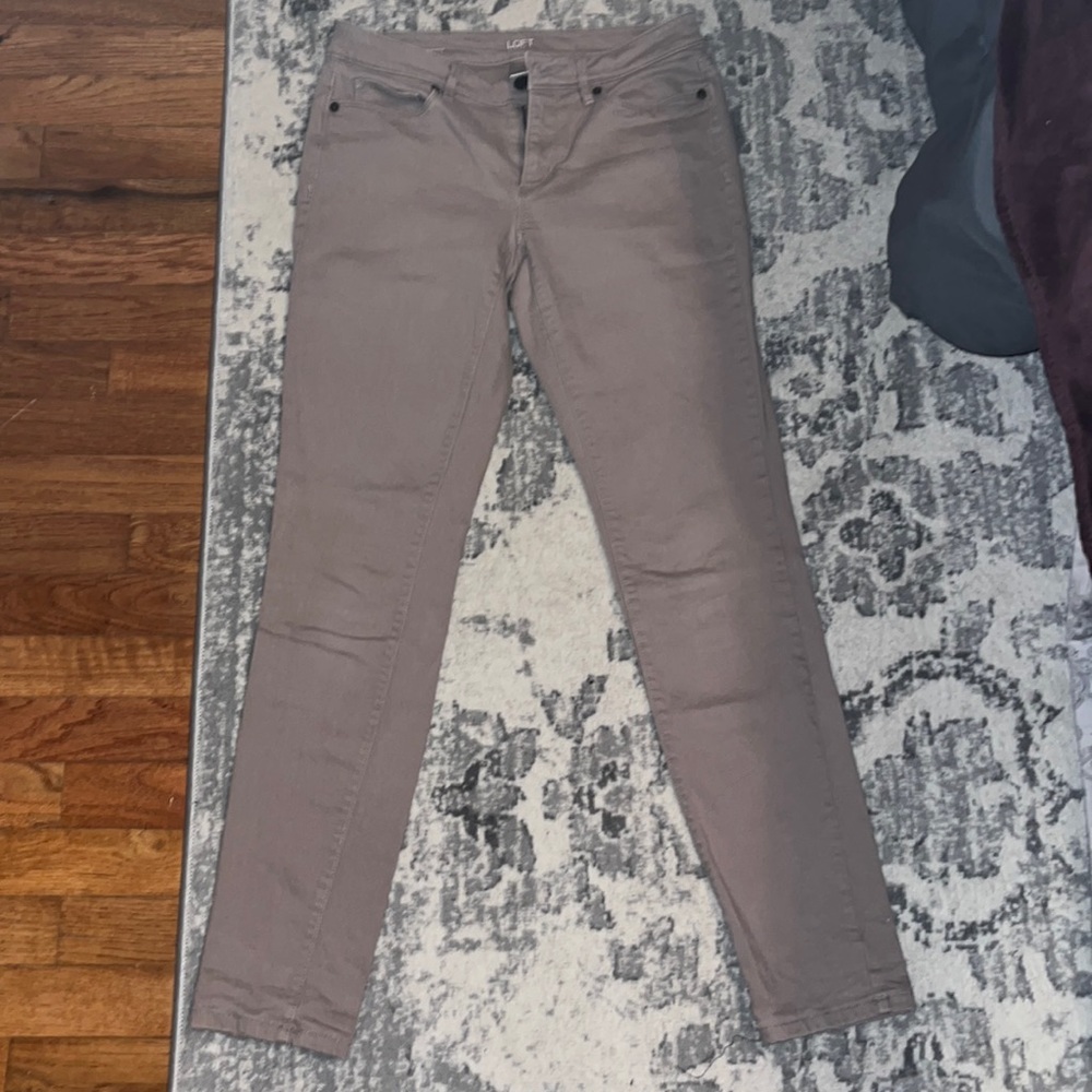 Loft Curvy Skinny Size 2 Tan Jeans